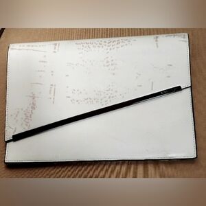 BCBGMaxAzria Clutch NEW! White Patent Leather, Envelope, Runway